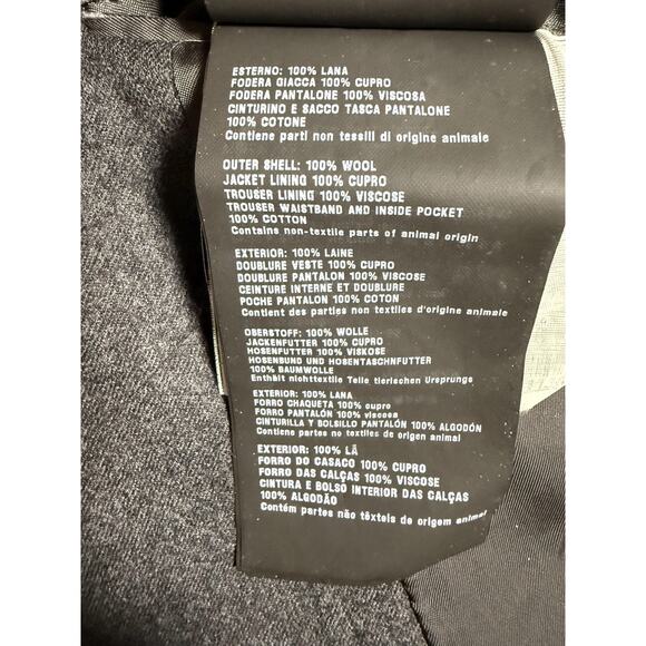 Prada Blazer Mens 54R Gray Wool Two Button Notch Lapel Made in Italy A38824 - Picture 11 of 16